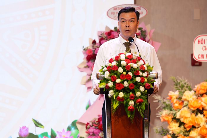 TS Vũ Hồng Huy phát biểu tại Đại hội thành lập Chi hội y học Thể thao TPHCM