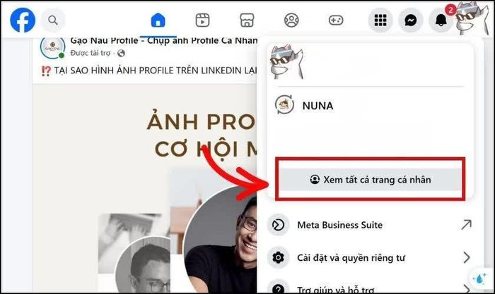 Chọn Fanpage cần gỡ.