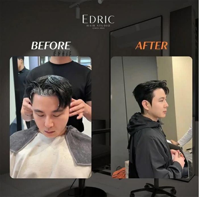 Các stylist của Edric Hair Studio thực hiện và hoàn thiện form tóc theo đặc điểm riêng của từng khách hàng.