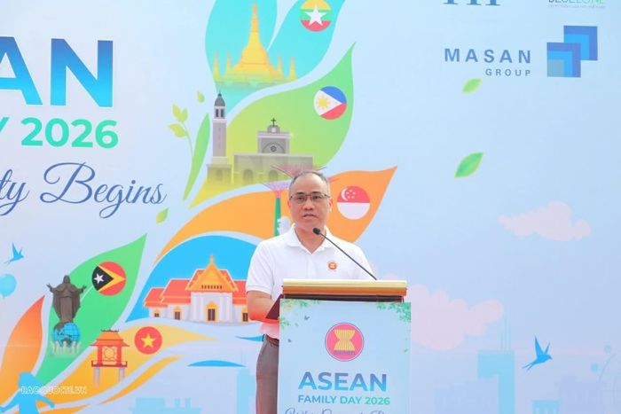 Phát biểu chào mừng tại sự kiện, Đại sứ Philippines Francisco Noel R. Fernandez III, đại diện nước Chủ tịch ASEAN năm 2026, chân thành cảm ơn Bộ Ngoại giao Việt Nam đã chuẩn bị chu đáo cho sự kiện. (Ảnh: Nguyễn Nhuận)