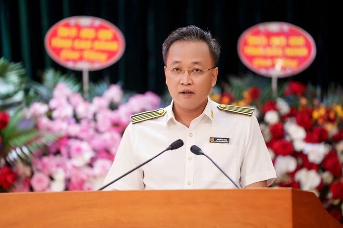 Tổng Kiểm toán nhà nước Nguyễn Hữu Nghĩa phát biểu. Ảnh: KTNN