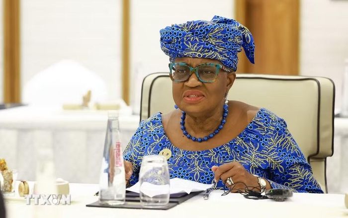 Bà Ngozi Okonjo-Iweala, Tổng Giám đốc Tổ chức Thương mại Thế giới (WTO) phát biểu. (Ảnh: Dương Giang/TTXVN)