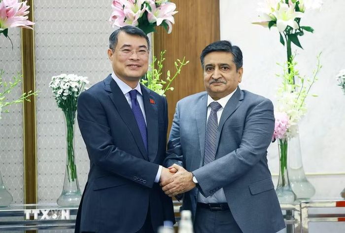 Thủ tướng Lê Minh Hưng tiếp ông Sanjay Dhawan, Phó Chủ tịch Tập đoàn ACME của Ấn Độ. (Ảnh: Dương Giang/TTXVN)