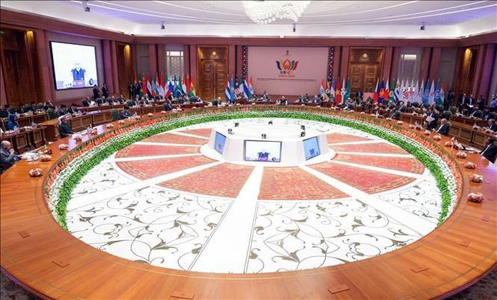 Quang cảnh Hội nghị thượng đỉnh BRICS lần thứ 18 tại New Delhi, Ấn Độ ngày 12/9/2026. Ảnh: ANI/TTXVN phát
