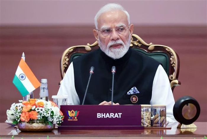 Thủ tướng Ấn Độ Narendra Modi phát biểu tại Hội nghị thượng đỉnh BRICS lần thứ 18 ở New Delhi, Ấn Độ ngày 12/9/2026. Ảnh: ANI/TTXVN phát