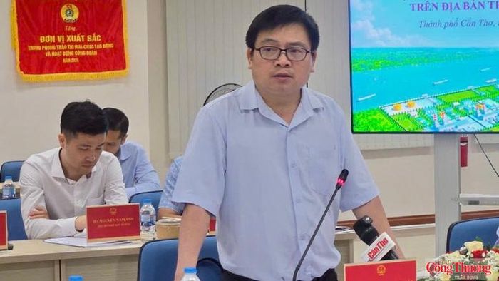 Thứ trưởng Bộ Công Thương Trương Thanh Hoài phát biểu tại buổi làm việc.