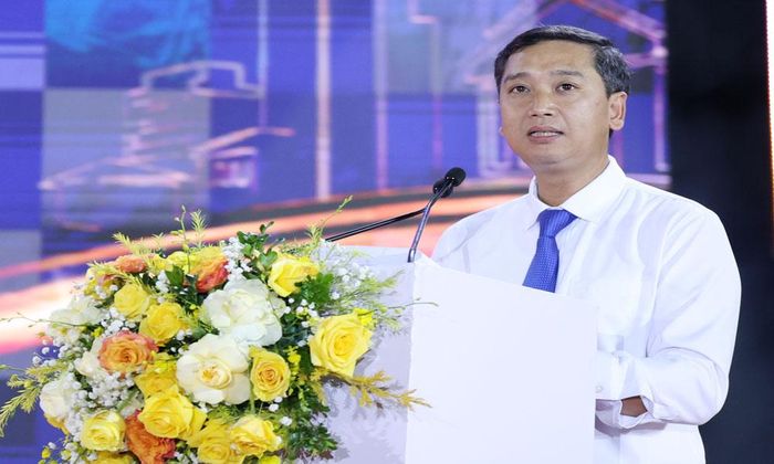Đồng chí Nguyễn Việt Oanh, Phó Bí thư Tỉnh ủy, Chủ tịch HĐND tỉnh phát biểu tại Lễ công bố.
