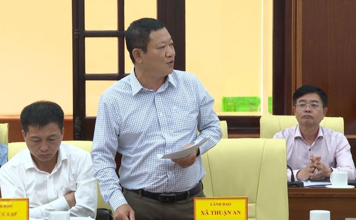 Ông Phan Bá Tịnh, Chủ tịch UBND xã Thuận An đề xuất rà soát trách nhiệm, năng lực của một số chủ đầu tư, đơn vị thi công