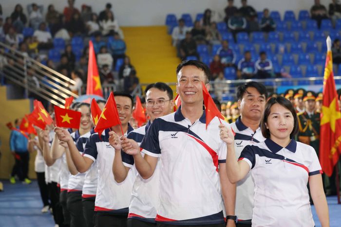 Niềm vui của các VĐV trong đêm khai mạc