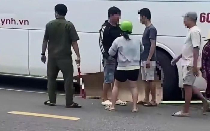 Hiện trường vụ tai nạn giao thông.