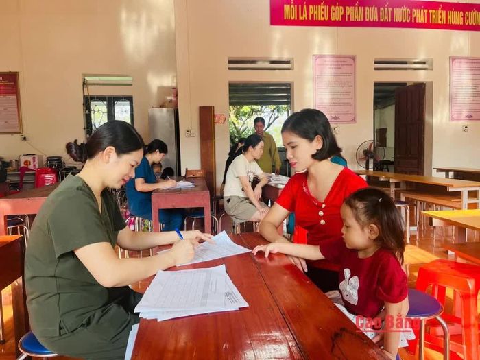 Thực hiện phỏng vấn, thu thập thông tin từ các bà mẹ, người chăm sóc trẻ em.