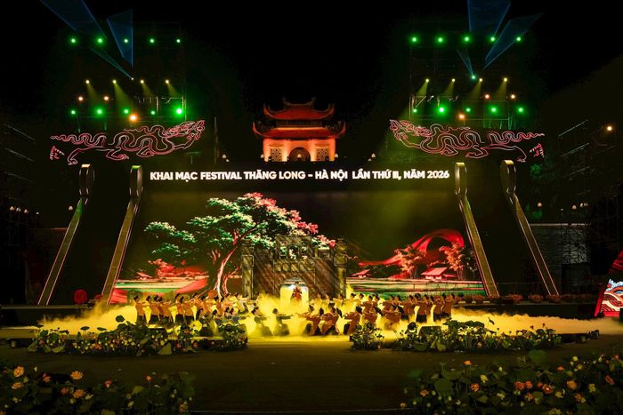 Khai mạc Festival Thăng Long- Hà Nội lần thứ hai, năm 2026 mãn nhãn về hình ảnh, xúc động với dòng chảy di sản của Thủ đô. Ảnh: VNS