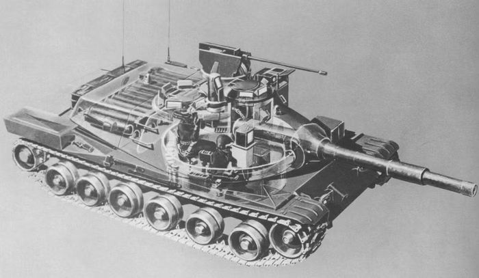 Vũ khí chính là một ví dụ điển hình, xe tăng MBT-70 sử dụng pháo - bệ phóng 152 mm. Hệ thống này có thể bắn đạn pháo thông thường và tên lửa chống tăng có điều khiển MGM-51 Shillelagh.
