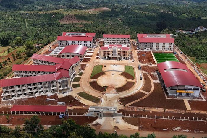 Trường phổ thông nội trú liên cấp tiểu học-trung học cơ sở Thuận An, tỉnh Lâm Đồng có tổng mức đầu tư 225 tỷ đồng; được khởi công xây dựng từ tháng 11/2025 tại thôn Đắk Thủy, xã Thuận An. (Ảnh: Sở Giáo dục và Đào tạo tỉnh Lâm Đồng)