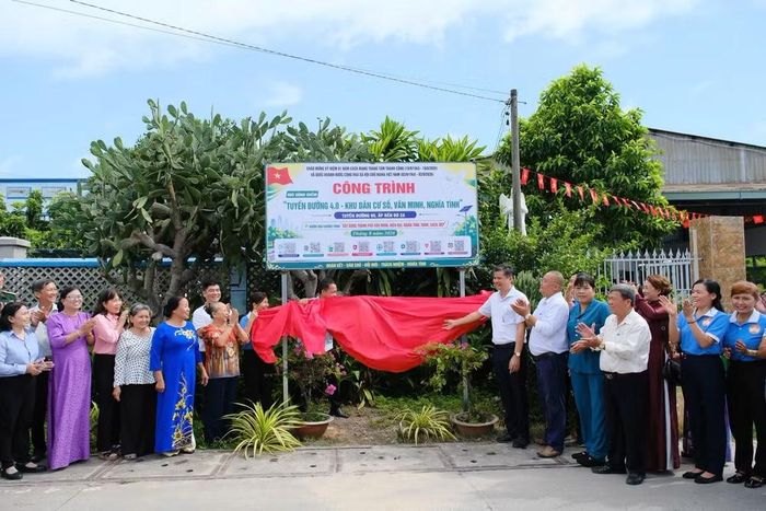 Mô hình điểm “Tuyến đường 4.0-Khu dân cư số văn minh, nghĩa tình” tại xã Củ Chi. (Ảnh: CTV)