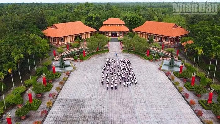 Khuôn viên Khu lưu niệm Giáo sư, Viện sĩ Trần Đại Nghĩa. (Ảnh: QUỐC KHÁNH)