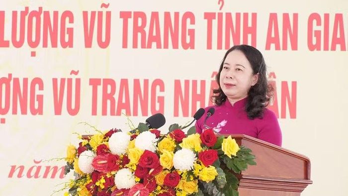 Phó Chủ tịch nước Võ Thị Ánh Xuân phát biểu. (Ảnh: LÊ HUY HẢI)