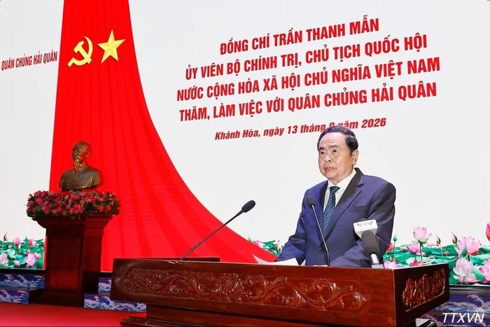 Chủ tịch Quốc hội Trần Thanh Mẫn phát biểu chỉ đạo. (Ảnh: TTXVN)