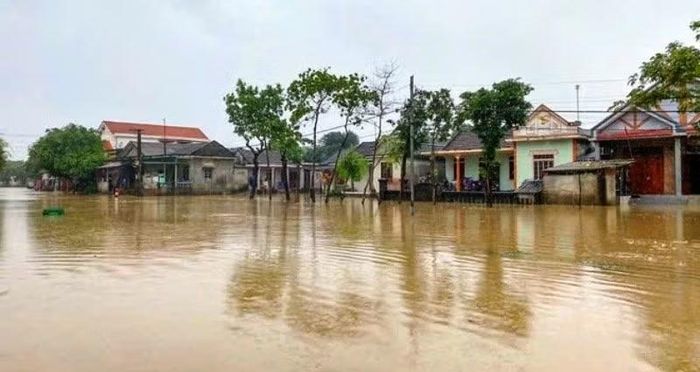 Tại vùng rốn lũ Quảng Điền thường xuyên xảy ra ngập sâu, gây cô lập các khu vực ven phá. (Ảnh: CH)