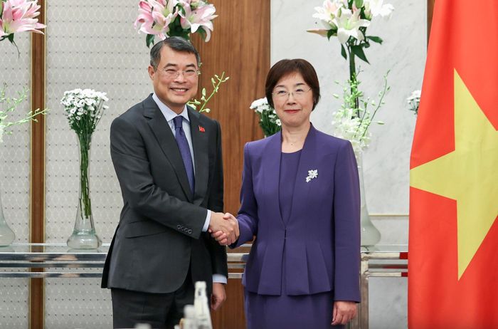Thủ tướng Lê Minh Hưng tiếp bà Trâu Gia Di, Chủ tịch Ngân hàng Đầu tư Cơ sở hạ tầng châu Á (AIIB). Ảnh: chinhphu.vn