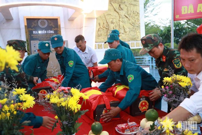 Các hài cốt liệt sĩ được quy tập về nghĩa trang liệt sĩ của địa phương.