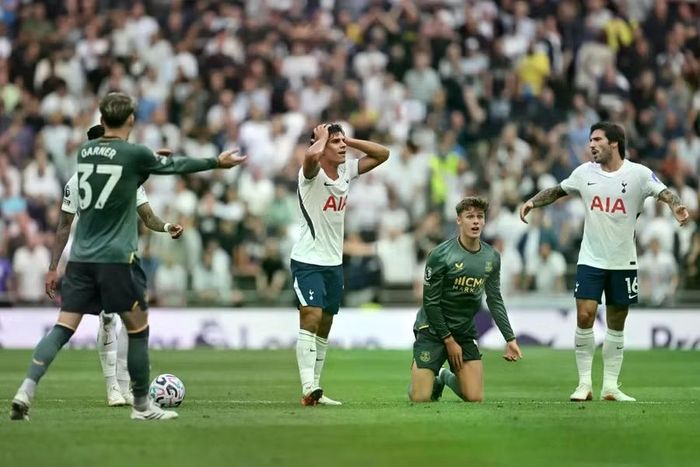 Tottenham vẫn chưa ghi được bàn thắng nào sau 4 trận đã qua tại Ngoại hạng Anh 2026-2027. Ảnh: Getty