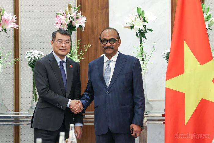 Thủ tướng Chính phủ Lê Minh Hưng tiếp Chủ tịch Tập đoàn GMR Grandhi Mallikarjuna Rao.