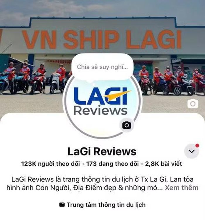 LaGi Reviews do Huy xây dựng, giới thiệu cảnh đẹp, ẩm thực, con người và điểm đến La Gi trên mạng xã hội đạt hơn 120k người theo dõi.