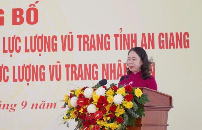Phó Chủ tịch nước Võ Thị Ánh Xuân phát biểu.