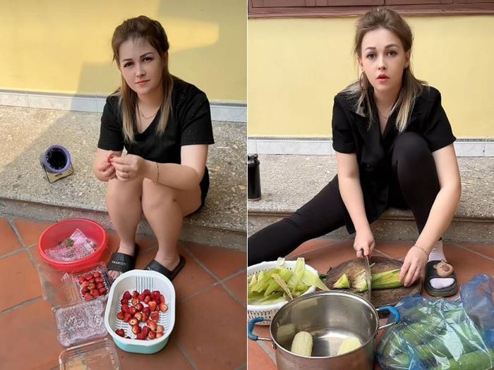 Hình ảnh giản dị của Elena ở quê chồng 