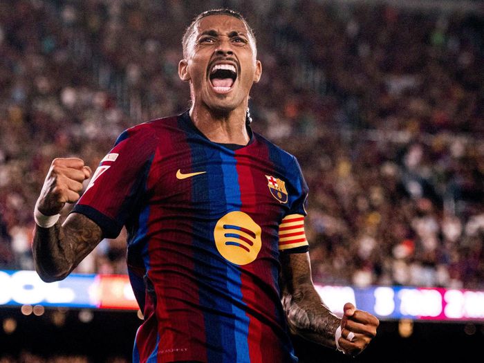 Raphinha ghi bàn trong cả 5 trận đã qua. Ảnh: FCB