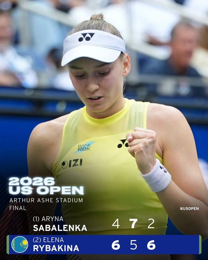 Rybakina đánh bại Sabalenka nhờ bản lĩnh cùng sự lì lợm - Ảnh: US Open