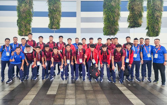 U23 Việt Nam có mặt tại Nhật Bản. Ảnh: VFF