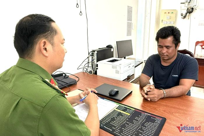 Y Ỡ Niê Hrah tại công an. Ảnh: SĐ