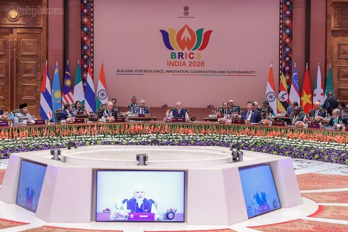 Thủ tướng Ấn Độ Narendra Modi phát biểu khai mạc. Ảnh: VGP