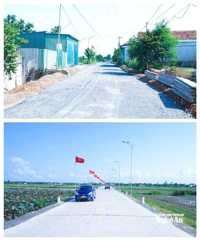 Hạ tầng giao thông, cảnh quan môi trường nông thôn đang được xã Đức Châu ưu tiên tập trung đầu tư xây dựng. Ảnh Mai Hoa
