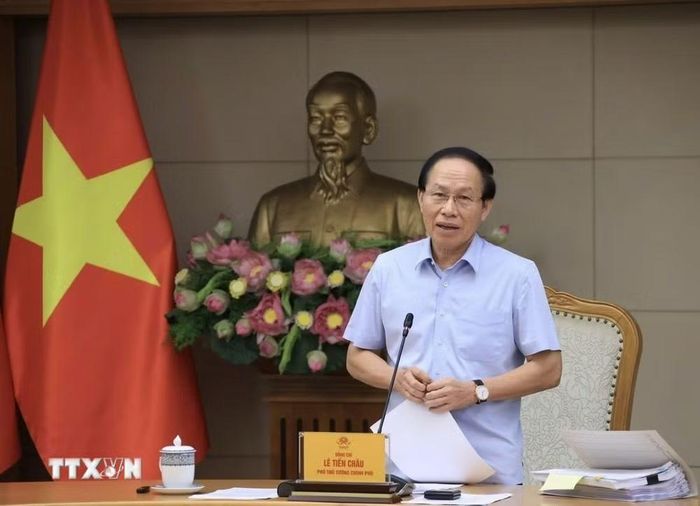 Phó Thủ tướng Lê Tiến Châu phát biểu. (Ảnh: Tuấn Anh/TTXVN)