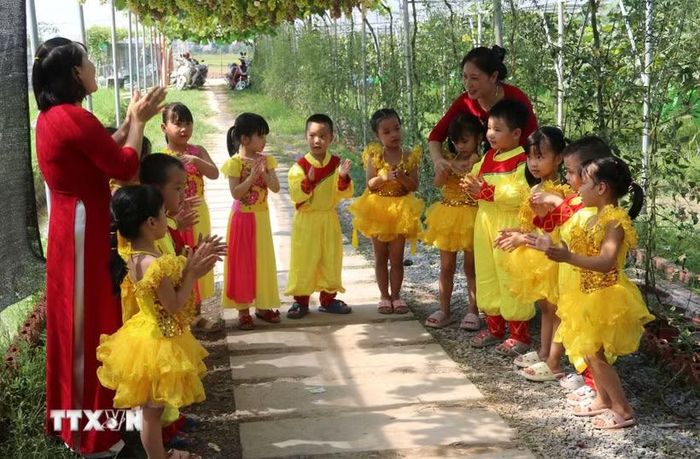 Việc nâng cao trình độ đạt chuẩn của đội ngũ giáo viên là hoạt động quan trọng nâng cao chất lượng giáo dục. (Ảnh: Thu Hoài/TTXVN)