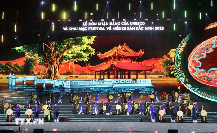 Tỉnh Bắc Ninh thực hiện đúng cam kết của UNESCO đưa Dân ca Quan họ trường tồn và phát triển. (Ảnh: Thanh Thương/TTXVN)