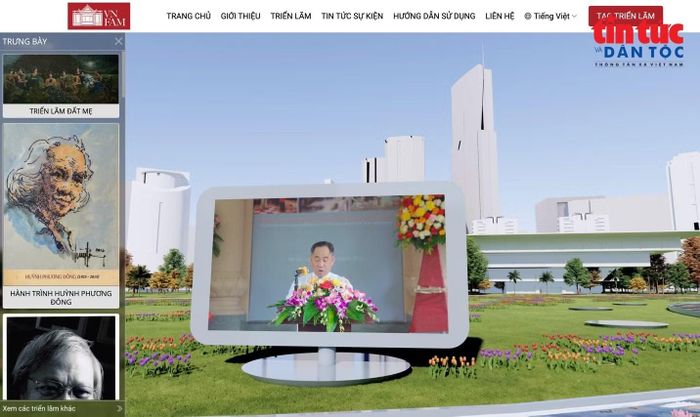 Một triển lãm được giới thiệu trên nền tảng VAES, cho phép công chúng tiếp cận không gian nghệ thuật mà không bị giới hạn bởi địa điểm và thời gian. (Ảnh: Bảo tàng Mỹ thuật Việt Nam)