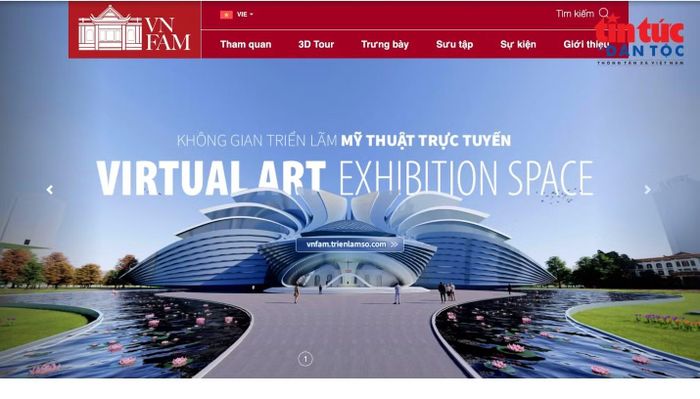 Không gian triển lãm Mỹ thuật trực tuyến VAES mở rộng khả năng tiếp cận các triển lãm của Bảo tàng Mỹ thuật Việt Nam trên môi trường số. (Ảnh: Bảo tàng Mỹ thuật Việt Nam)