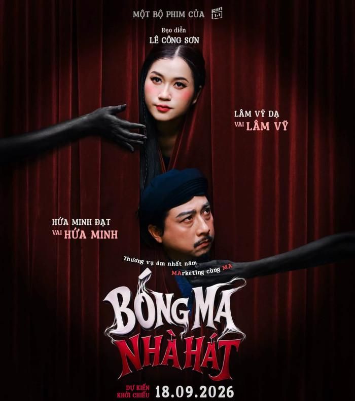 Lâm Vỹ Dạ và Hứa Minh Đạt tiếp tục đóng chung trong Bóng Ma Nhà Hát. Ảnh: FBNV