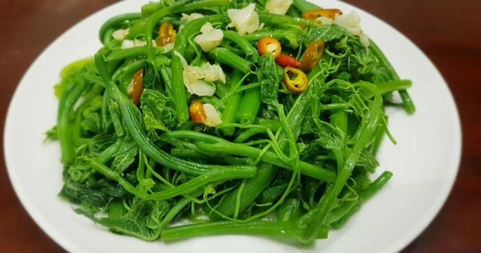 Rau su su xào tỏi.  Ảnh: Sưu tầm