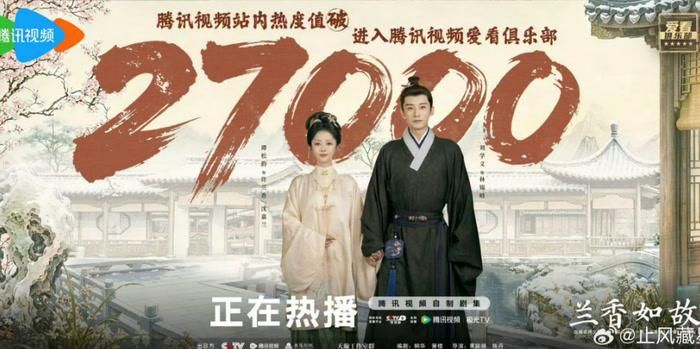 Lan Hương Như Cố vượt 27.000 điểm nhiệt trên Tencent.