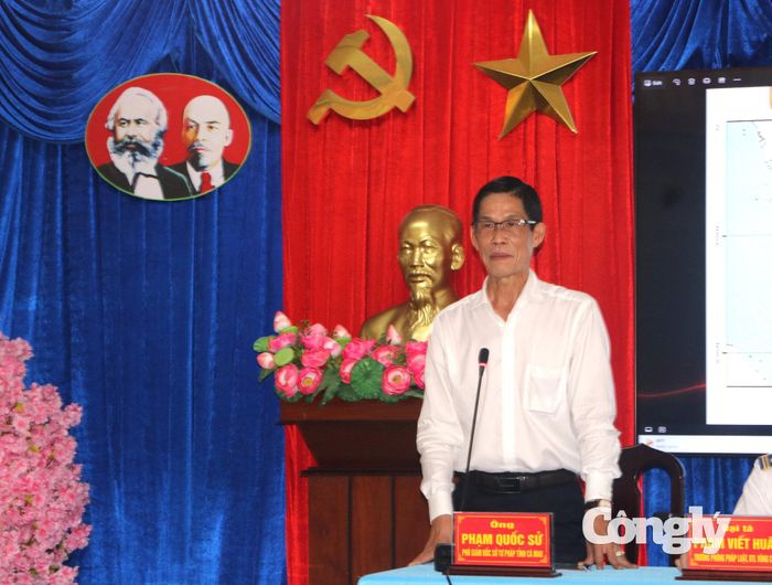 Ông Phạm Quốc Sử - Phó Giám đốc tỉnh Cà Mau phát biểu tại buổi tọa đàm