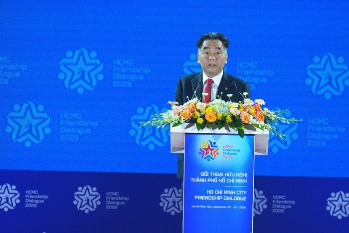 Phó Chủ tịch Thường trực UBND TP. Hồ Chí Minh Nguyễn Lộc Hà phát biểu tại FD 2026 - Ảnh: Sở Ngoại vụ Thành phố.