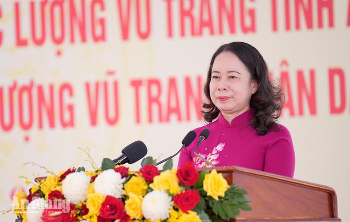 Phó Chủ tịch nước Võ Thị Ánh Xuân phát biểu tại buổi lễ.