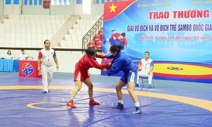 Một trận thi đấu tại Giải vô địch và vô địch trẻ Sambo quốc gia năm 2026.