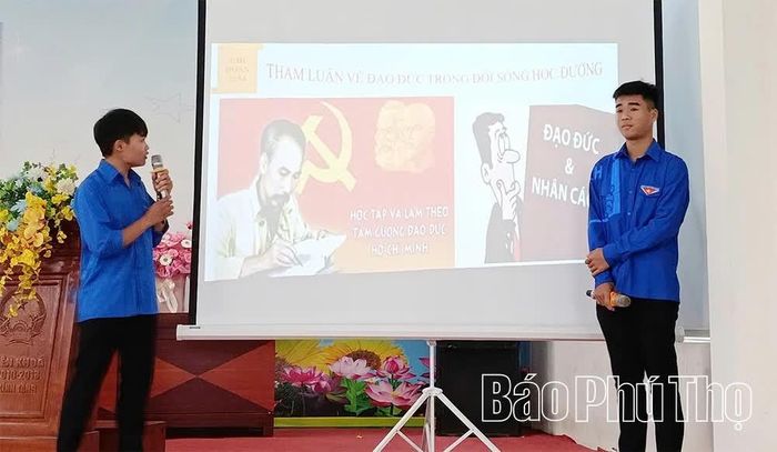 Công tác giáo dục chính tự, tư tưởng cho ĐVTN được Đoàn thanh niên Trường THPT Tản Đà, xã Tu Vũ triển khai với nhiều hính thức đa dạng.