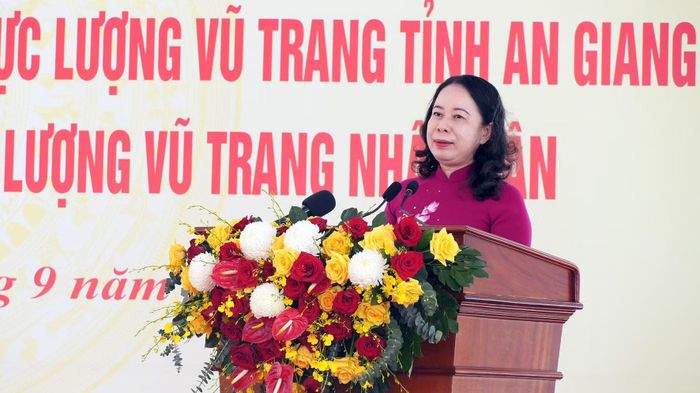 Phó Chủ tịch nước Võ Thị Ánh Xuân phát biểu tại buổi lễ.